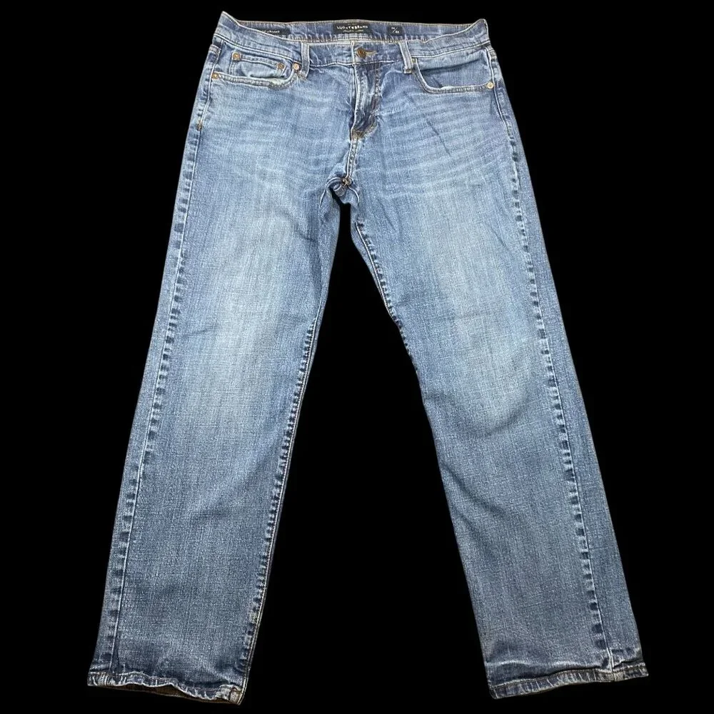 Lucky Brand Mens 221 Straight Fit Jeans Size 34x30 Medium Wash Blue Denim